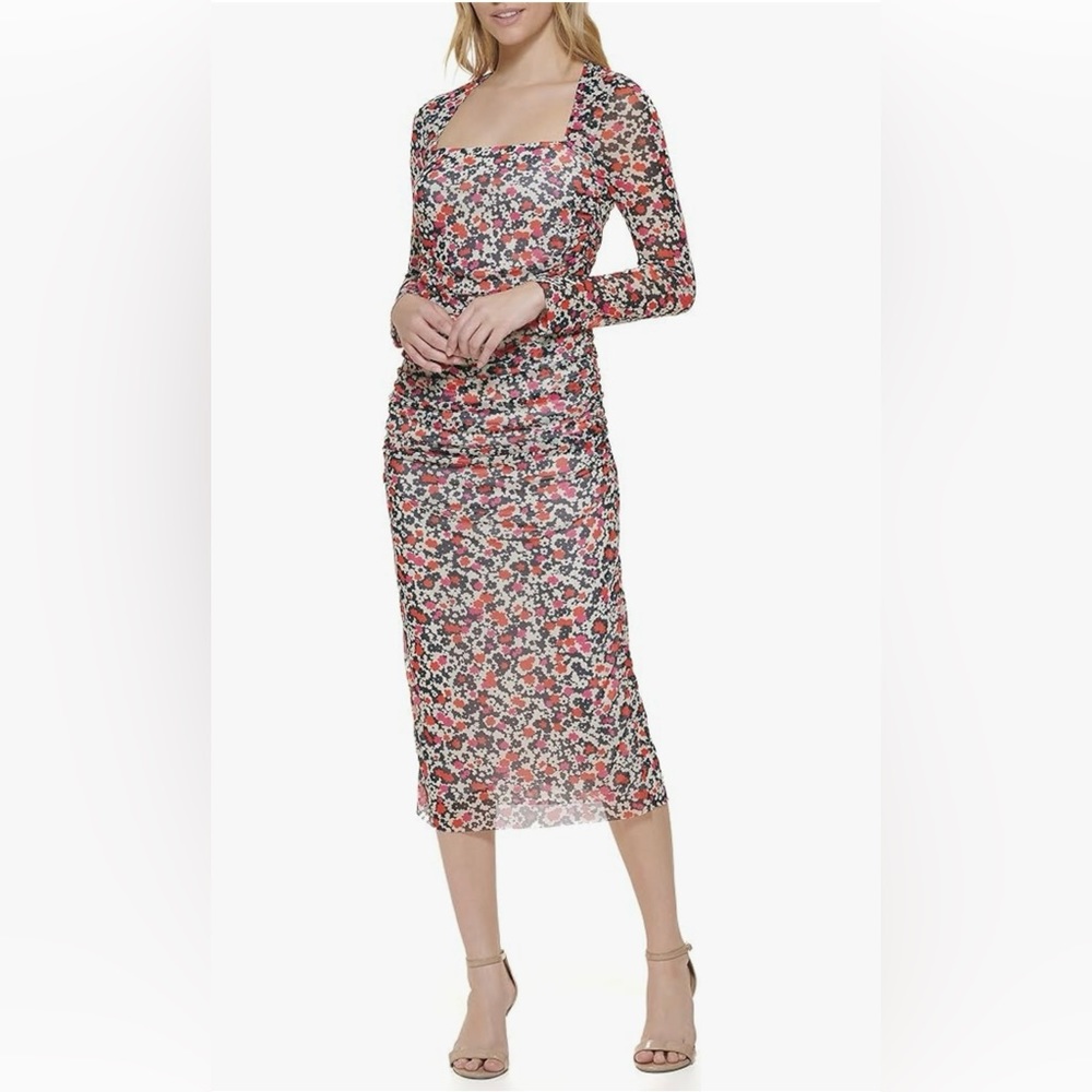 Tommy Hilfiger Women's Long Sleeve Boat Neck Sheath Wrap Dress